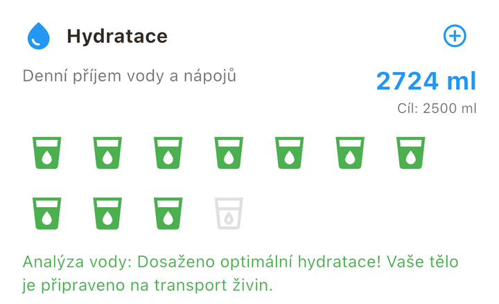 Sledovanie pitného režimu vo FitVis